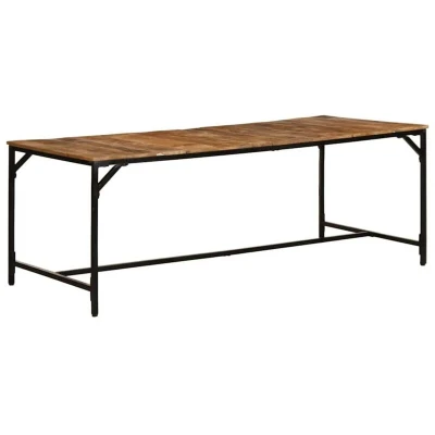 Image of vidaXL Dining Table 200x100x75 cm Solid Wood Rough Mango