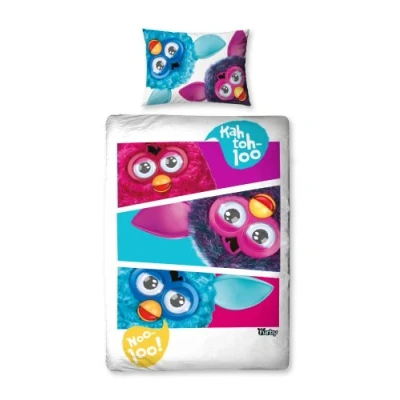 Image of Character World 135 x 200 cm Furby Furbish Single Panel Duvet Set, Multi Color