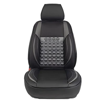 Image of Origen Ergonomic Complete Front Seat Cover Model R6 Black and Grey with 6 cm Foam. Compatible Side Airbag. Made in Universal Ergonomic.