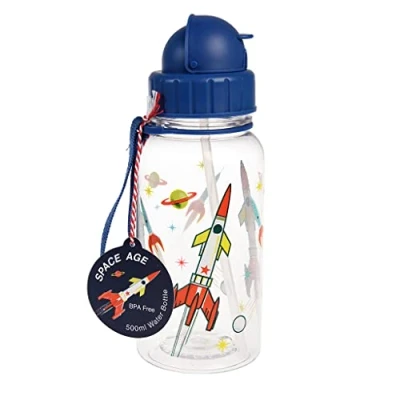 Image of Rex London Clear Space Age Kids Water Bottle 500ml