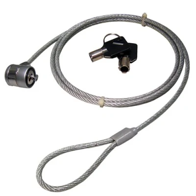 Image of kenable Laptop Security Cable with Barrel Lock &amp; Key for Kensington Slot