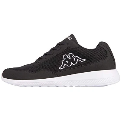 Image of Kappa Unisex&#039;s Follow Low Top Sneakers, Black (Black/White 1110), 9 UK