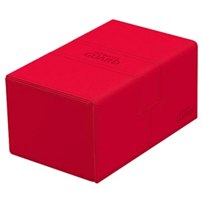 Image of Ultimate Guard UGD011236 Twin Flip&#039;n`Tray 160+ XenoSkin Monocolour Red Card Box