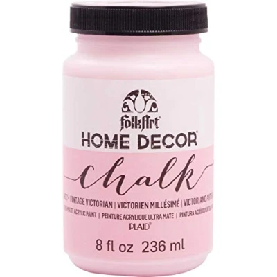 Image of Plaid:Craft Folkart Home Decor Chalk Paint 8 Oz Vintage Victorian, Pink, 236 ml (Pack of 1)