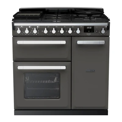 Image of Rangemaster Estel Deluxe ESDL90DFPSLT/CM1 90cm Dual Fuel Range Cooker Slate / Chrome