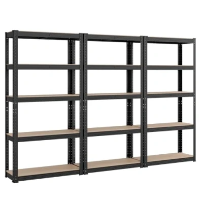 Image of SONGMICS 5 Tier Heavy Duty Shelving Units, Steel Units for Storage, Boltless Assembly, Garage, Shed, Load Capacity 650 kg, 30 x 225 150 cm, Black ZH2504023