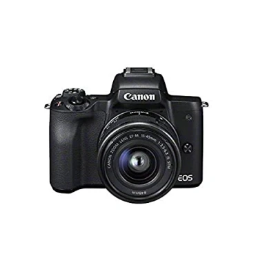 Image of Canon EOS M50 Compact System Camera and EF M 15 45 mm f/3.5 6.3 IS STM Lens Black (Renewed)