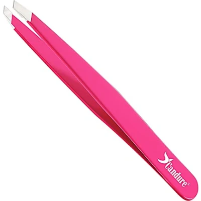 Image of Candure Tweezers Professional Slanted Eyebrow Tweezer for Facial Hair Women &amp; Men Stainless Steel Precision Plucking,Shaping,Brow,Chin Ingrown 1pc
