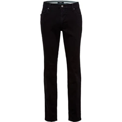 Image of Eurex by Brax Men&#039;s Luke Denim Perfect Flex Jeans, Black, 32 W/32 L