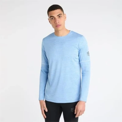 Image of Umbro Mens P Trn LsPly T Shirt Allure Marl S