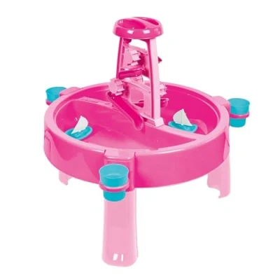 Image of DOLU Kids 3 in 1 Sand &amp; Water Pit with Drawing Table Pink For Children From 2 Years Outdoor Toys Garden Messy Play Tray Activity Sandpit