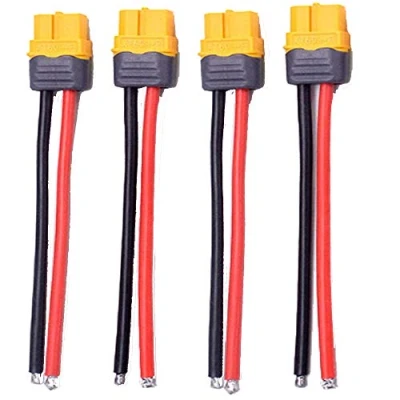 Image of 4 Pcs XT60 Pigtail XT60H Male female Connector plug Cable with 5.9inch 12AWG Silicon Wire for RC Lipo Battery (XT60H wire)