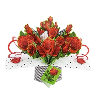 Image of Roses With Love Pop Up Greeting Card Original Second Nature 3D Cards