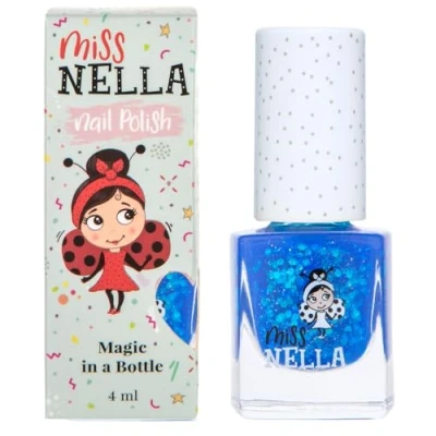 Image of Miss Nella COOL KID Safe Dark blue Nail Polish for Kids, Non Toxic &amp; Odour Free Formula Children and Toddlers, Natural Water Based Easy Peel Off