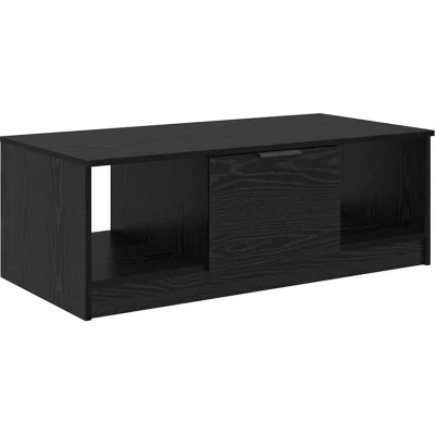 Image of vidaXL Coffee Table Black oak 100 x 50 36 cm Engineered wood