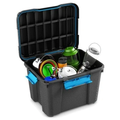 Image of The Scuba Box Plastic Dive Dry Black Storage Trunk 45 litres Perfect for Loft Cellar Garage Storage! Medium Size (1)