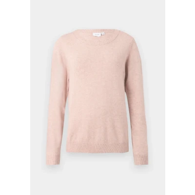 Image of VILA Viril O NECK Jumper, Women&#039;s, Size: XXL, Misty rose melange