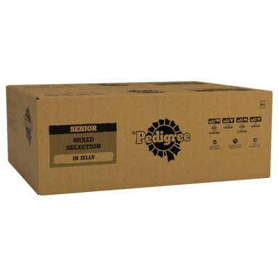 Image of PEDIGREE Senior Dog Food Pouches Chunks in Jelly 84 x 100 g Multipack