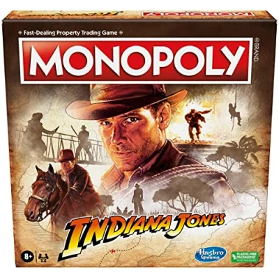 Image of Hasbro Gaming Monopoly Indiana Jones Game, Inspired by The Movies, Board Game for 2 6 Players, Ages 8 and Up