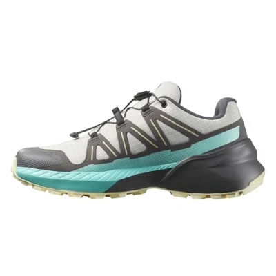 Image of Salomon Women&#039;s Speedcross Peak Running Shoe, Icicle Castlerock Aruba Blue, 5 UK