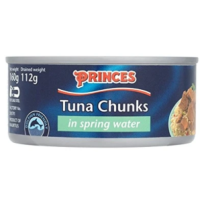 Image of Princes Tuna Chunks in Spring Water 160g (Pack of 12 x 160g)