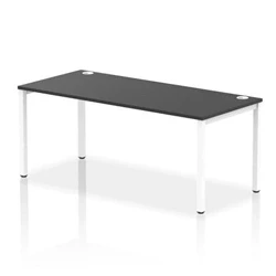 Image of Impulse Bench Single Row 1800 White Frame Office Desk Black