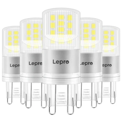 Image of Lepro G9 LED Bulbs Cool White, 3.8W 470lm Bulb, 40W Equivalent Capsule Energy Saving White 6000K, AC 220V 240V, Non dimmable, Pack of 5