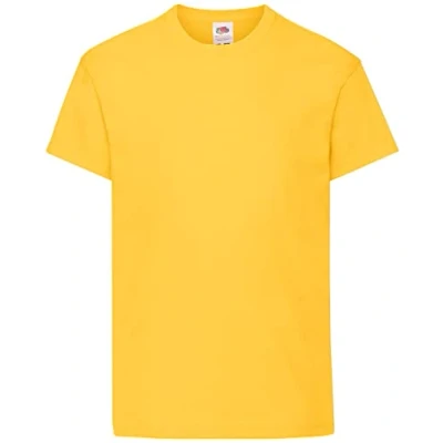 Image of Fruit of the Loom Kids Original T Shirt 21 Colours / Age 3 15 Sunflower 78