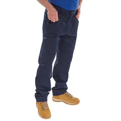 Image of CLICK ACTION WORK TROUSERS NAVY BLUE 30