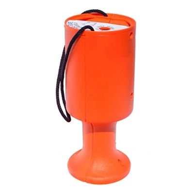 Image of Round Handheld Plastic Charity Collection Box Orange