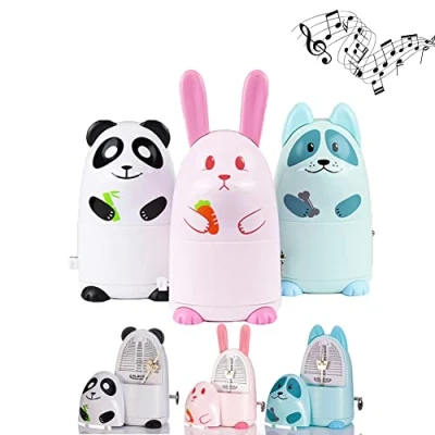 Image of Mechanical Metronome, Cartoon High Precision Suitable for Various Musical Instruments (Piano/Drum/Violin/Guitar/Wind Instruments), Audible Click &amp; Bell Ring, Gifts Children (Rabbit)