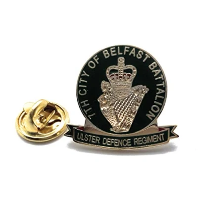 Image of 7th County Belfast Battalion Ulster Defence Regiment Lapel Badge UDR