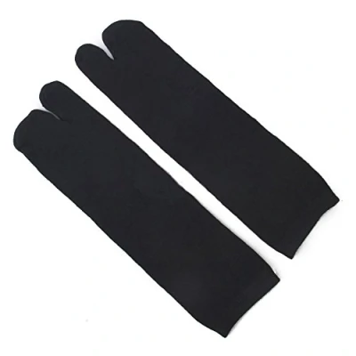 Image of Moresave 3 Pairs Elastic Cotton Tabi Toe Socks Flip Flop (White + Grey Black)