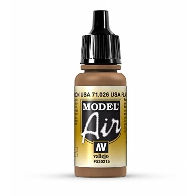 Image of Vallejo Model Air 17 ml Acrylic Paint Us Flat Brown