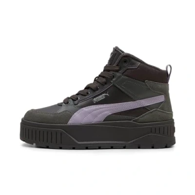 Image of PUMA Women&#039;s Karmen II Idol MID WTR Sneaker, Flat Dark Gray Pale Plum Silver, 6.5 UK