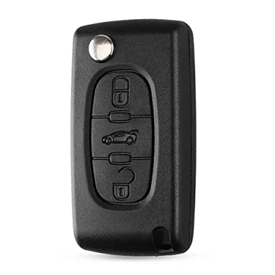Image of 3 Buttons Key Fob Cover Replacement For Peugeot 107 207 307 407 208 308 Partner, Citroen C2 C3 C4 C5 C6 C8 Berlingo Picasso Case Accessories (car0536)