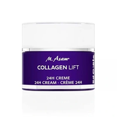 Image of M. Asam Collagen Lift 24h Face Cream (50ml) Anti aging Moisturizer for a Boost, Lightweight &amp; nourishing facial care firm contours, resilience elasticity