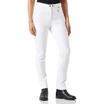 Image of Rhinegold Unisex Essential Jodhpurs UK 14 (EU 42) White, UK14 EU 42