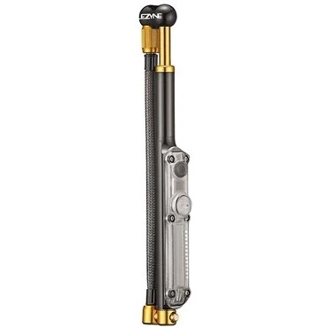 Image of LEZYNE mini pump digital shock drive, 350 PSI air pump, black gold, one size