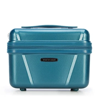 Image of WITTCHEN Cosmetic Case Travel Suitcase Carry On Cabin Luggage Hardshell Made of Polycarbonate Combination Lock Explorer Line Blue