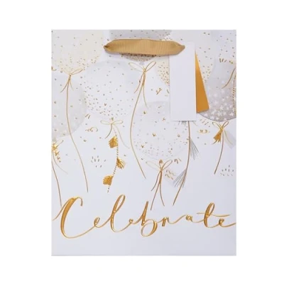 Image of UK Greetings Medium Gift Bag For Him/Her/Friend Birthdays, Thank You &amp; Other Events Balloons Design