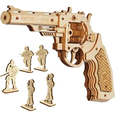 Image of Rubber Band Revolver Wooden Construction Kit
