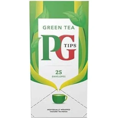 Image of PG Tips Pure Green Envelope Tea Bags (Pack of 25)
