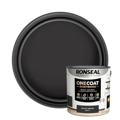 Image of Ronseal One Coat Everywhere Paint Black Pepper Matt 2.5L