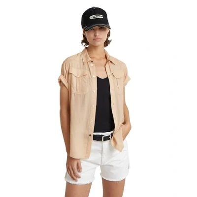 Image of G STAR RAW Women&#039;s Military button down ssleeve shirt wmn Shirts, Beige/khaki (moonlight D24592 D572 G287), M