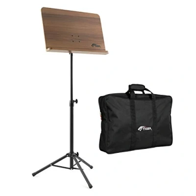 Image of TIGER MUS35 BG Wooden Top Orchestral Music Stand and Bag Pack