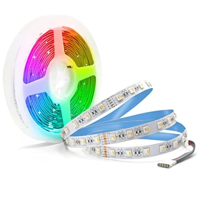 Image of Arotelicht RGBW LED Strip 16.4ft/5M Lights 24V 300LEDs SMD5050 RGB+Warm White Strips Flexible Tape Living Room, Bedroom, Ceiling, TV,Home, KTV, Club Decoration (Strip Only)