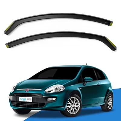 Image of EdgeVisors Wind Deflectors Set Fits: FIAT Grande Punto/EVO 2006 onwards 3 Door Hatchback 2pc