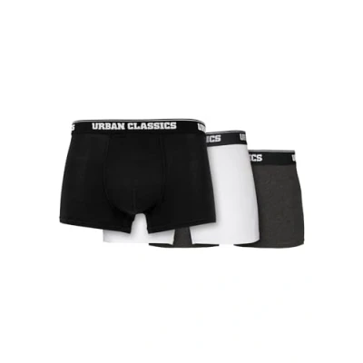 Image of Urban Classics MEN Boxer 3 PACK Pants, Men&#039;s, Size: Small, Black/white/grey