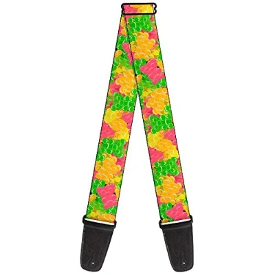 Image of Buckle Down GS W30741 &quot;Gummy Bears Stacked Multi Color&quot; Guitar Strap